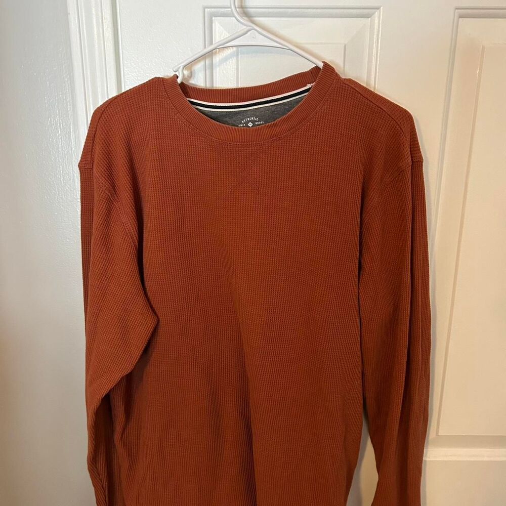 Unbranded Men's Orange and Brown Shirt